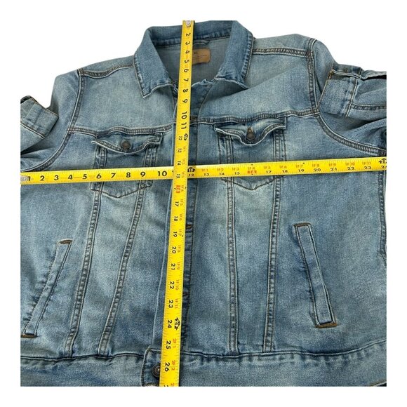 ThreadFast Apparel 370J Unisex XL Light Blue Denim Jacket | Sustainable Styles - Picture 6 of 8